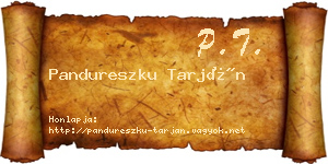 Pandureszku Tarján névjegykártya
